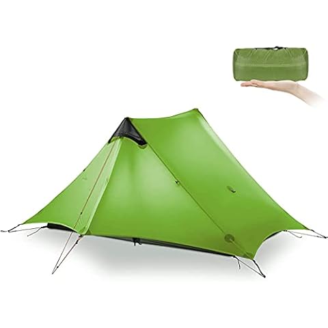 Ultralight Tent 3-Season Backpacking Tent 1 Person/2 Person Camping Tent, Outdoor Lightweight LanShan Camping Tent Shelter, Perfect for Camping, Trekking, Kayaking, Climbing, Hiking, 2 Person, Green Cover