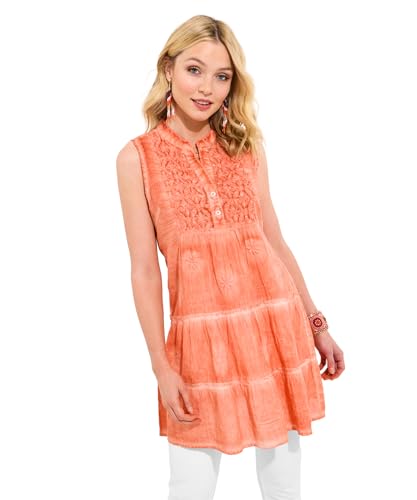 Tunic Blouse Femme Joe Browns boutonnée à volants fluides et col chemise élégant