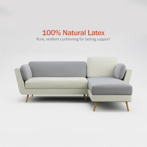 Image of Nuvola Premium Latex Fabric Sofa | 3, 4 & 5 Seater Options | 2 & 3-Toned Variants | Ultra-Soft Deep Seating Comfort | Modern Living Room Sofa | 3-Year Warranty