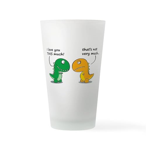 CafePress Cute Dinosaurs Pint Glass, 16 oz. Drinking Glass