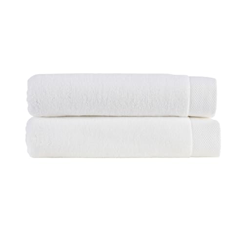 Christy Luxe 2 Piece Bath Towels Set | White |