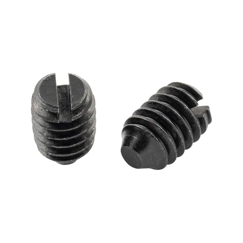 Musiclily Pro UNC#8-32X1/4 Inch Stainless Steel Slotted Cone Point Set Screws for Fender Tele Style Control Knobs Black (Set of 10) - Image 4