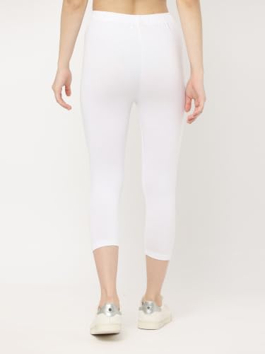 Image of Robinbosky Premium Stretchable Cotton Capri Legging for Women | Suitable for Formal wear & Casual wear | High-End Elastic Makes. The Leggings Squat Proof and Durable for Travel, Yoga, & Workout.