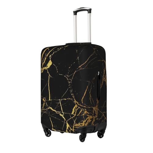Black Gold Marble Print Luggage Cover For Suitcases, Elastic Travel Bag For Luggage, Stylish Design2