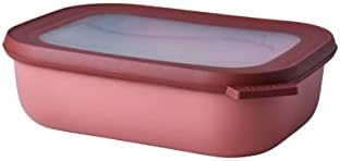 Mepal Multi Bowl Cirqula Rectangular Food Storage Container with Lid - Suitable as Airtight Storage Box for the Fridge & Freezer, Microwave Container & Servable Dish 1000 ml Nordic Pine.