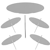4 candelabros para corona de Adviento, 7,5 cm, color plateado, candelabro de metal, para corona de Adviento, Navidad, soporte para corona de Adviento, etc