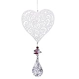Überzeugende Qualität: * Hochbrechende K9-Kristalle + Metallherz-Charme * Gut gestalteter und sorgfältig gefertigter atemberaubender Kristall-Sonnenfänger, außergewöhnlich entzückend und bemerkenswert funkelnd, sicher und langlebig.
