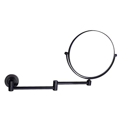 Miroir de salle de bain grossissant 3X noir extensible 8 pouces