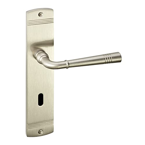 1 Juego de manilla FREJA Acero inoxidable (BB) montaje de la puerta en la placa larga Manija de la puerta de la vendimia con el material de fijación por Sotech