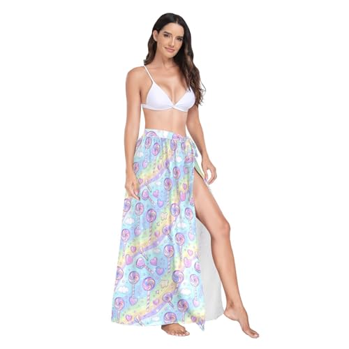 Ropa de playa mujer avec paréo à motif dessin animé coloré - 2