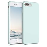 kwmobile Carcasa Compatible con Apple iPhone 7 Plus/iPhone 8 Plus Funda - Case TPU y Silicona antigolpes - Apto Carga inalámbrica - Menta Cool