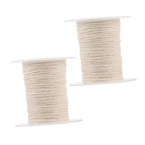 HOMSFOU 2 rollos de mecha de algodón para velas DIY