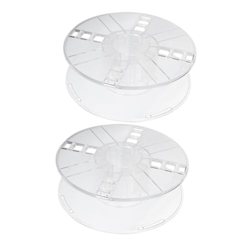 WEKADRIN 2 Piezas Bobina Plástica Transparente para Filamento de Impresora Carrete de Repuesto Resistente y Fácil de Usar para Impresión Precisa
