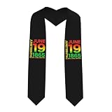 HFGEHQP Happy Juneteenth Is My Independence Day Free Ish Black Graduation Stole Class Of 2026 Senior Graduation Sash Honor Stole Scarf Shawl Unisex Gifts For Women Men