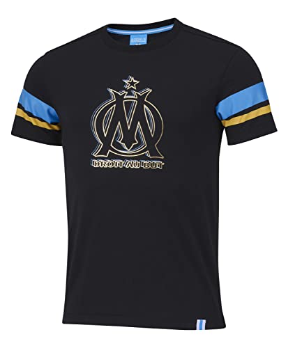 OLYMPIQUE DE MARSEILLE T-Shirt Om - Collection Officielle Homme - Taille XL, Noir
