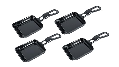 Steba | 4 emaillierte Raclette-Pfännchen | passend Raclette Modelle RC 2.1, 3, 4, 7, 8 | Made in Germany | 4er Set