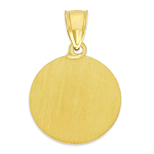 14k Real Solid Gold Saint Michael Pray For Us Pendant Medallion4