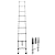 RecPro RV Aluminum Telescoping Ladder | Collapsible Extension Ladder (12.5 FT) Silver