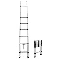RecPro RV Aluminum Telescoping Ladder | Collapsible Extension Ladder (12.5 FT) Silver