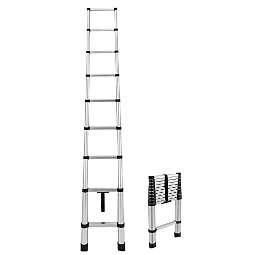RecPro RV Aluminum Telescoping Ladder | Collapsible Extension Ladder (10.5 F) Silver by RecPro - Image 2