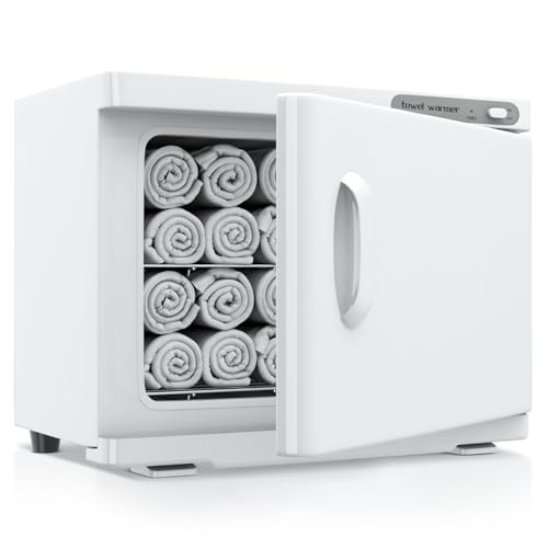 Towel Warmer,Towel Heater Cabinet, Extremely fast heating speed,Easy Operation,Large Capacity Towel Warmer for Spa and-Bathroom (23L,White)