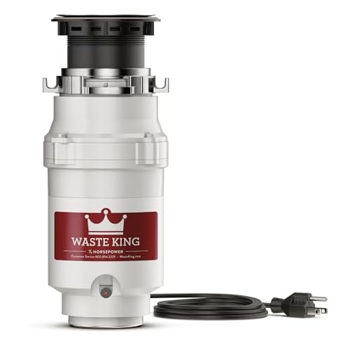 Waste King Garbage Disposal for Kitchen Sink with Power Cord, Compact Food Waste Disposer, L-111