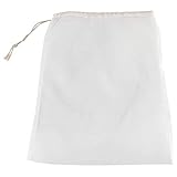 100 Mesh Food Grade Wine Filter Bag Reutilizable Home Brew Cerveza Fabricación Extra Fina Extracción Saco Mejor Filtrar Alimentos Tuerca Leche Necesidades Elaboración Cerveza(28x45cm)