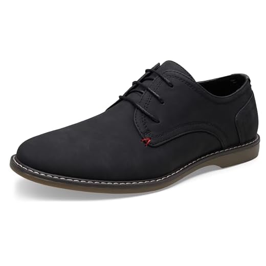 Jousen Men's Oxford Suede Business Casual Dress Shoes Plain Toe Oxfords Classic Formal Derby Shoes (AMY615 Black 10.5)