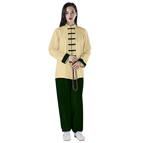 KSUA Traje feminino de uniforme de artes marciais tai chi chinês Kung Fu roupas algodão asa chun rou