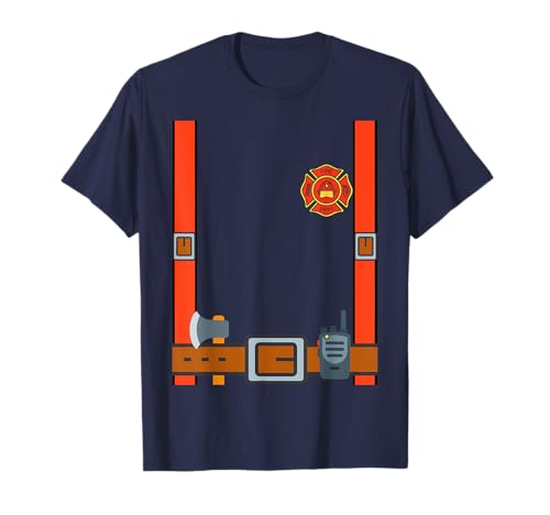 Fireman Halloween DIY Firefighter Uniform Costume Dressup T-Shirt