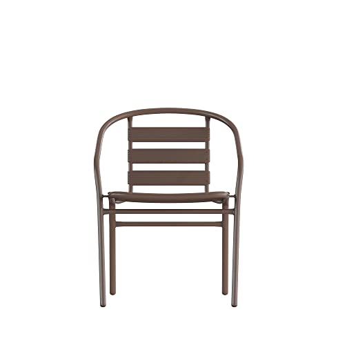 Flash Furniture Lila Bronze Metal Restaurant Stack Chair With Metal Slats #TOP6