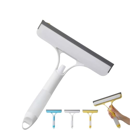 2025 - Rascador de limpieza de ventanas 3 en 1, escobilla de espejo con pulverizador, limpiador de vidrio 3 en 1 con pulverizador, escobilla de goma y esponja, escobilla de ducha multiusos para coche