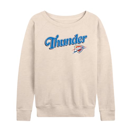 Junk Food NBA - Oklahoma City Thunder - Flyer - Officially Licensed Womens Lightweight French Terry Pullover