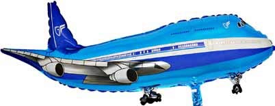 Toyland® 65cm (26") Blue Aeroplane Foil Balloon - Children's Party Decorations