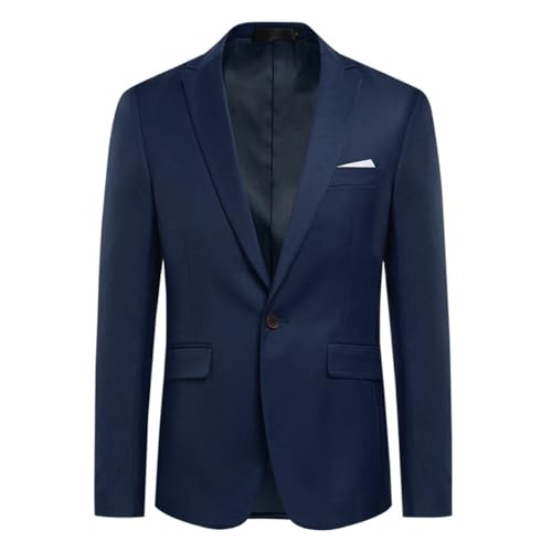 Allthemen Blazer da Uomo con Spacco Posteriore a...