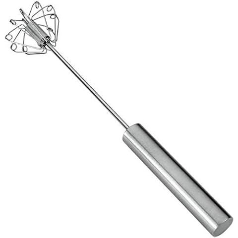 Push-Action Rotating Stainless Steel Whisk Cover