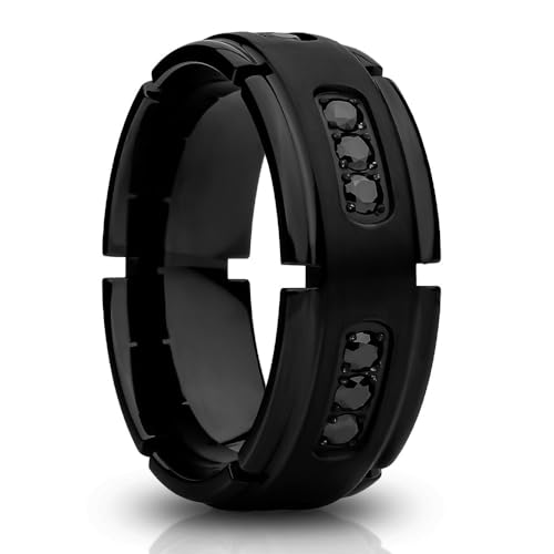 OVI-EDO Jewelry Black Titanium Wedding Band