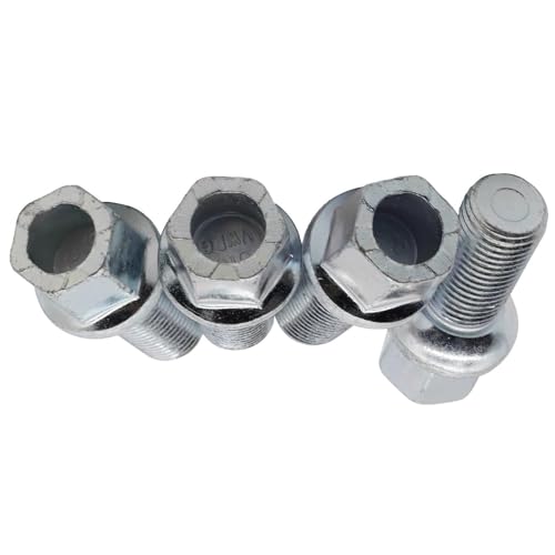 Perno de rueda para VW Eos 2006 a 2010 en acero plateado resistente