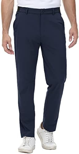 TBMPOY Mens Golf Pants Dress Athletic Lightweight Pant Casual Work Pant for Men with 3 Pockets Navy 36