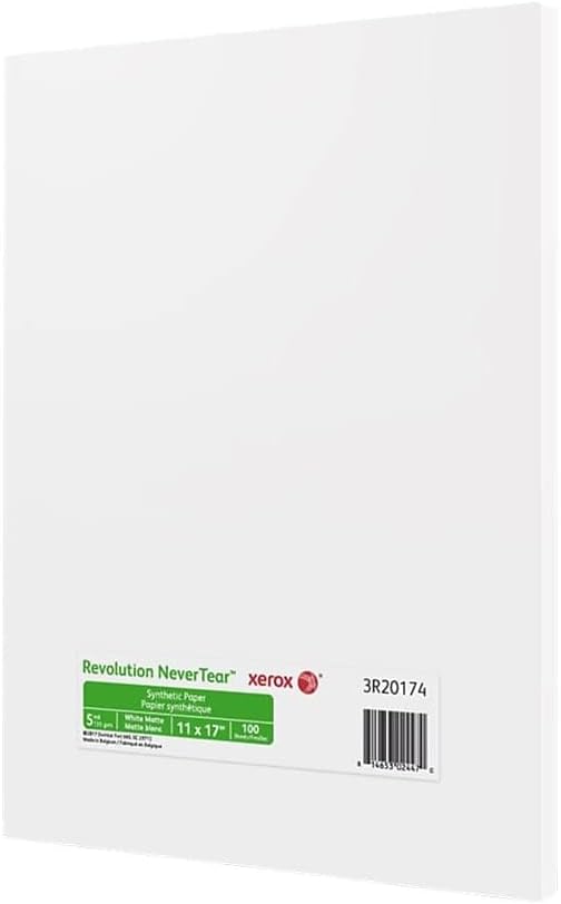 xerox Revolution Nevertear, 5 Mil, 11 X 17, Smooth White, 100/pack