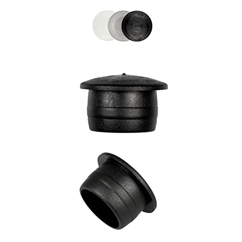 10 Piezas de Tapones Ciegos para Agujeros de perforación, diámetro de caña de 4,4 a 20,5mm, Negro, Blanco, Natural, embellecedor Tornillo, Ocultar Tornillos, Tapa, Cubre (Negro, 8,0mm)