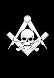 Widow's Son Square & Compass Masonic 6 Inch White Vinyl Decal