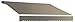 Awntech 24-Feet Galveston Semi-Cassette Right Motor with Remote Retractable Awning, 120-Inch Projection, Taupe