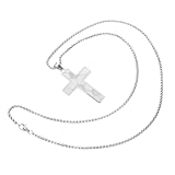TOYANDONA Collar de Acero Inoxidable con Cruz de Fútbol para Mujeres y Jóvenes, Cadena Segura y Diseño Deportivo Moderno Adecuado para Comunión y Gimnasio