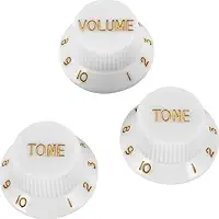 Jogo De Knobs Para Guitarra e Baixo Volume Tone Botões Controle Potenciômetro Knob Plástico Reposição Universal Guitarra Elétrica Baixo Elétrico Kit Knobs Profissional