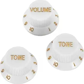 Jogo De Knobs Para Guitarra e Baixo Volume Tone Botões Controle Potenciômetro Knob Plástico Reposição Universal Guitarra Elétrica Baixo Elétrico Kit Knobs Profissional