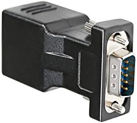 DTECH DB9 to RJ45 Serial Adapter RS232 Male to RJ-45 Female Ethernet Converter Compatible with Standard 9 Pin RS-232 Devices