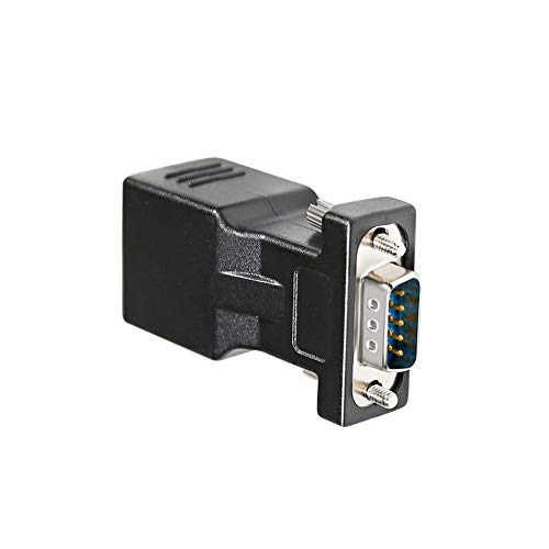 Dtech Db9 To Rj45 Serial Adapter Rs232 Male To Rj-45 Female Ethernet Converter Compatible With Standard 9 Pin Rs-232 Devices #TOP5