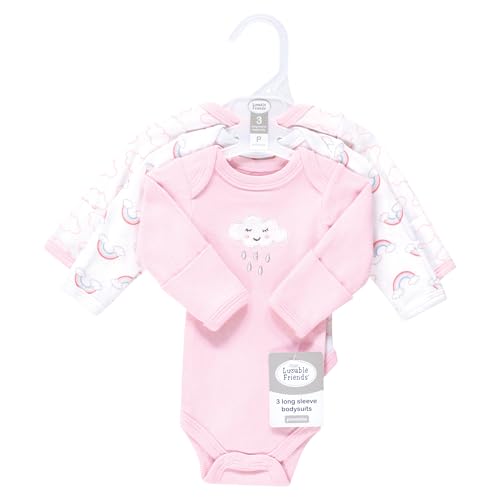 Luvable Friends Unisex Baby Preemie Long Sleeve Bodysuits 3pk, Preemie2