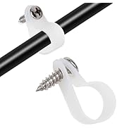 adlkirg 100 Pack 1/2 Inch Rope Light Clips with Stainless Steel Screws, P-Style Rope Light Mounti...
